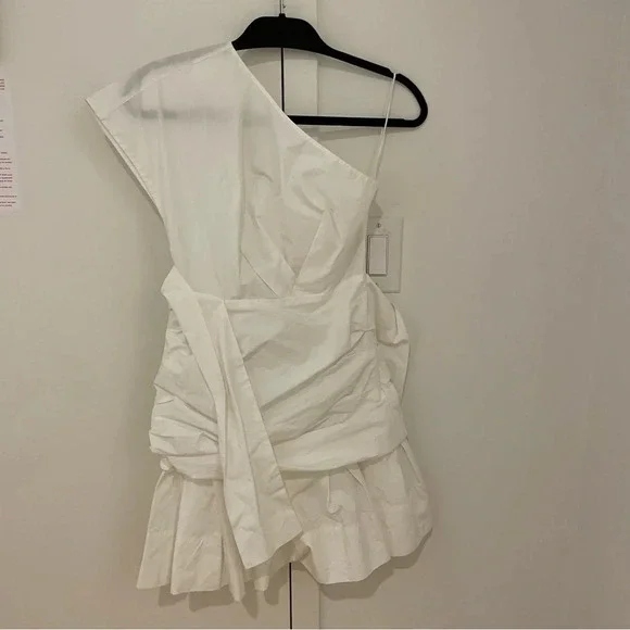 10 Crosby Derek Lam White One Shoulder Dress Size 0 - Picture 6 of 9
